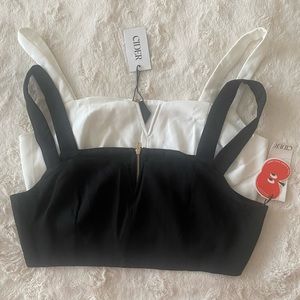 Two solid V-wire tank tops NWT